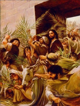 Christian Jesus Painting - The Triumphal Entry Catholic Christian